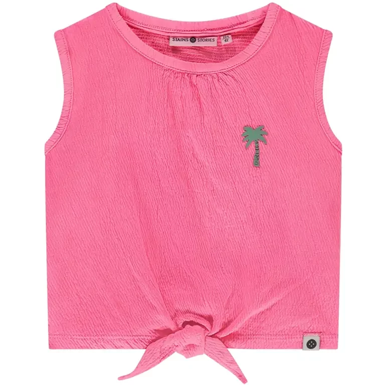 Topje backprint (neon pink)