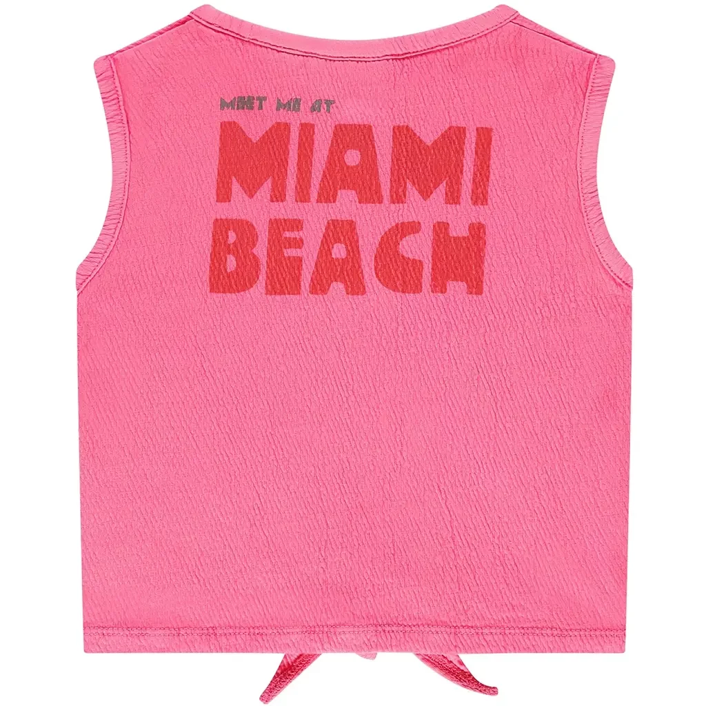 Topje backprint (neon pink)