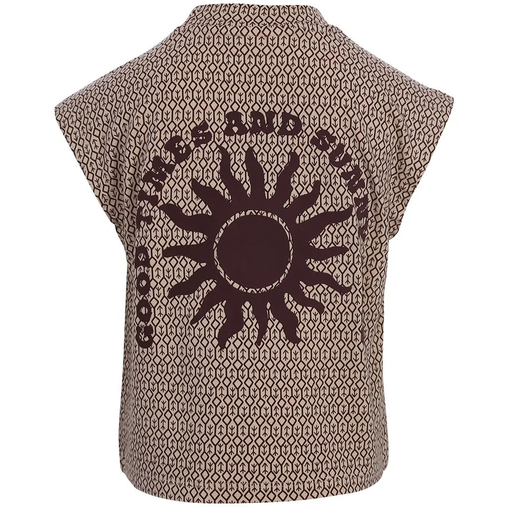 Topje backprint (sandy pattern)