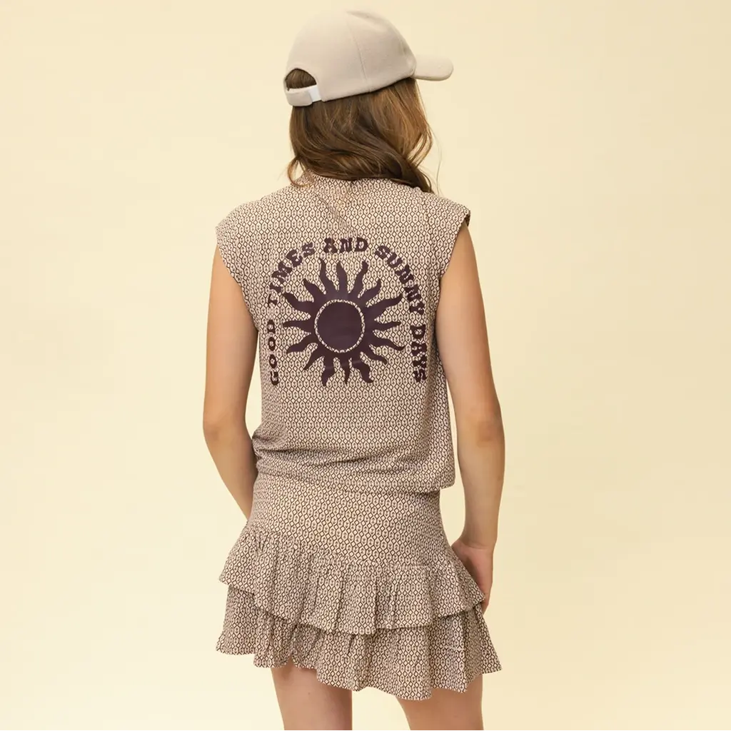 Topje backprint (sandy pattern)