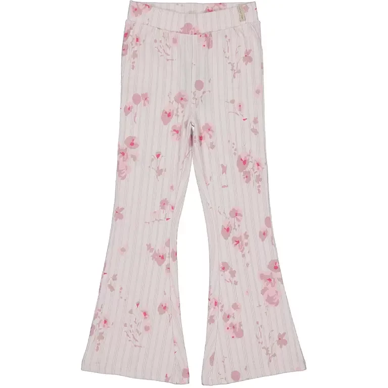 Broek flared Bryana (aop pink blush flower)
