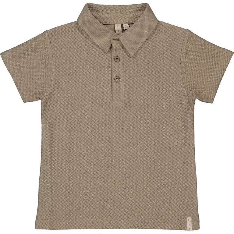 Polo t-shirt Branco (chocolate brown)