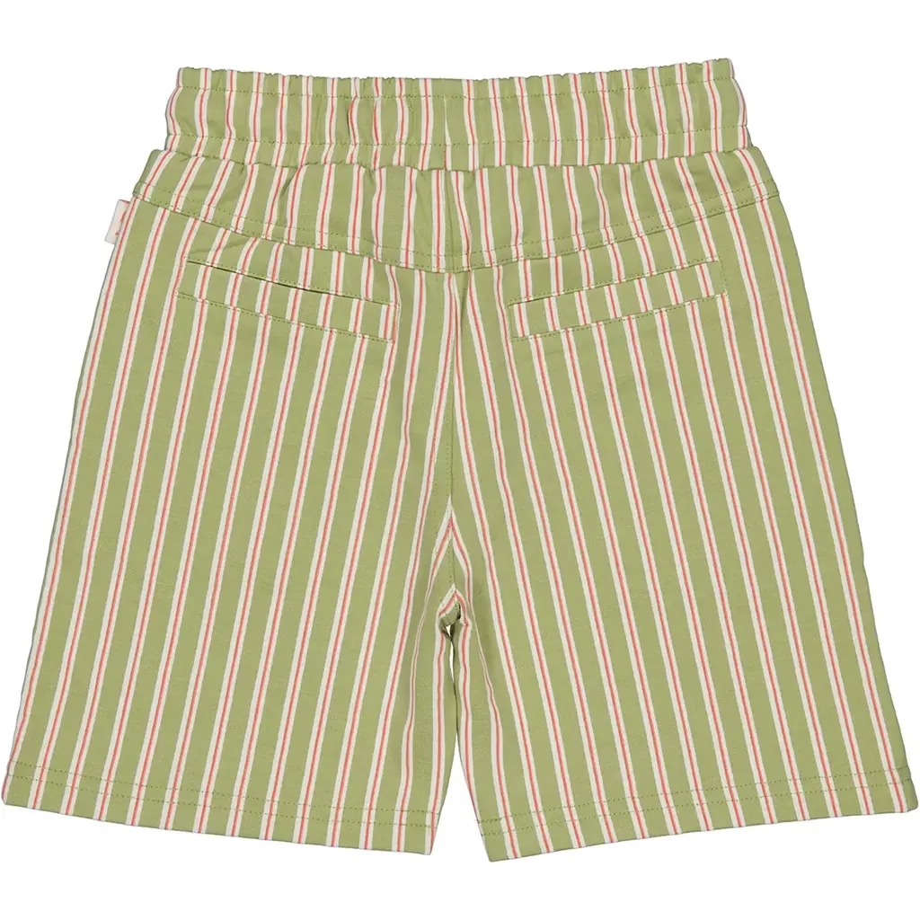 Korte broek Dieder (aop coral white stripe)