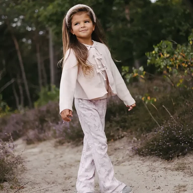 Broek Bijntje flared (aop white animal)