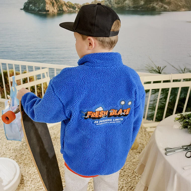 BINNENKORT - Jas teddy Kennan (blue view)