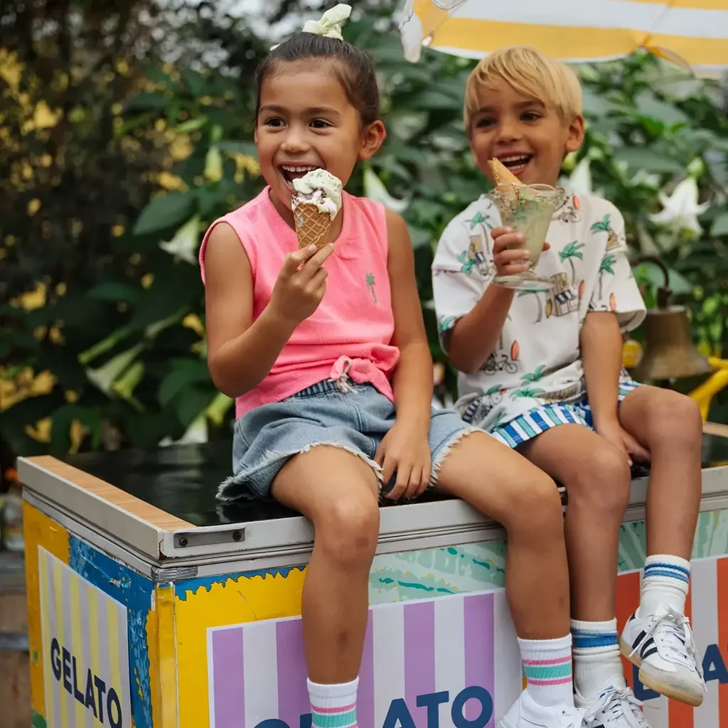 Topje backprint (neon pink)