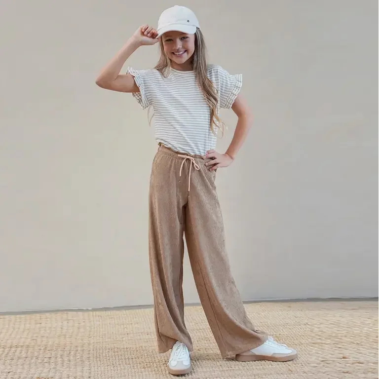 Broek Fenna satijn plisse (olive)