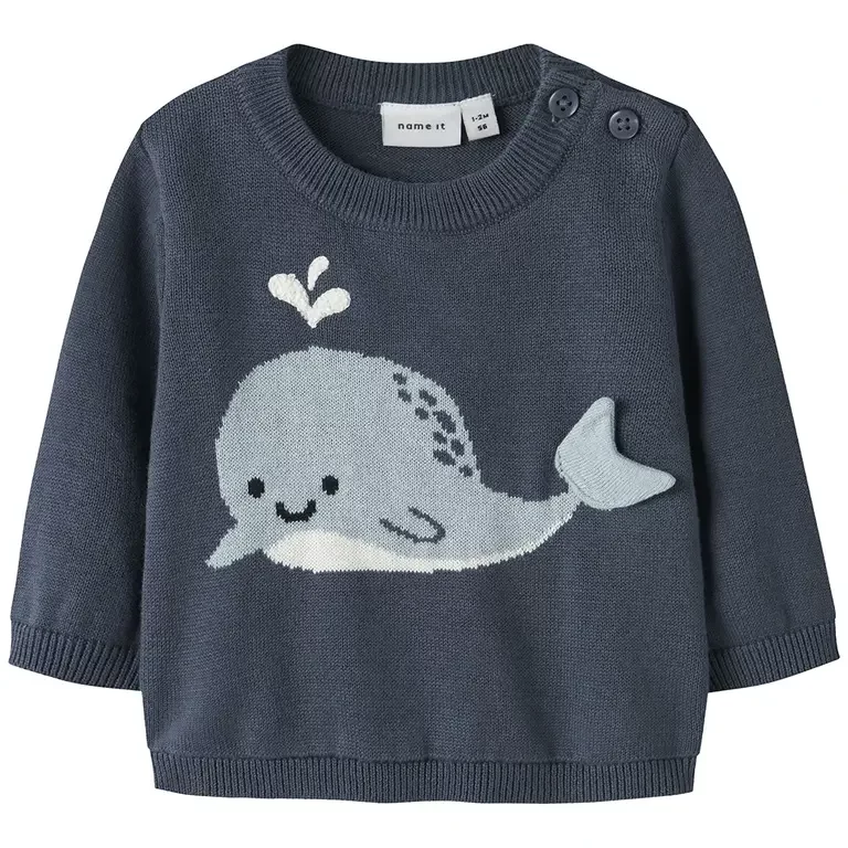 Gebreid truitje Fosea (vintage indigo)