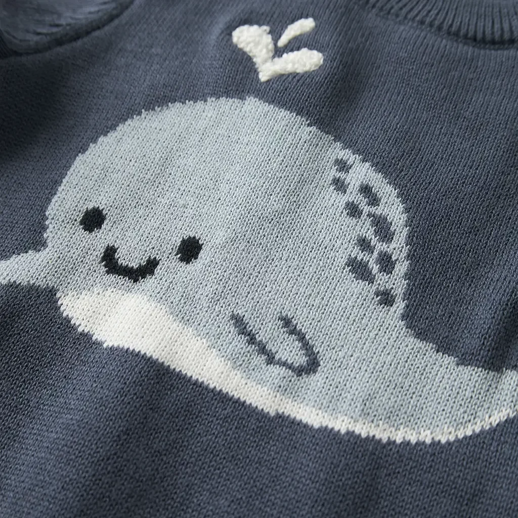 Gebreid truitje Fosea (vintage indigo)