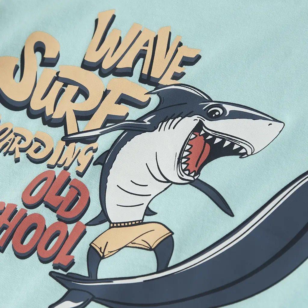 T-shirt Vagno (limpet shell shark surfer)