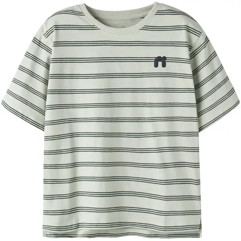 T-shirt streep Voby (pale aqua garden topiary)