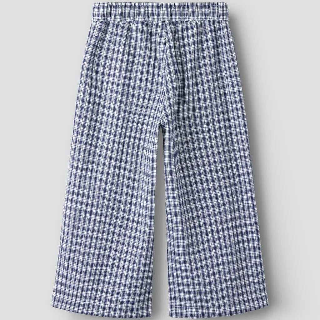 Broek ruit WIDE LEG Fenja (cloud dancer)