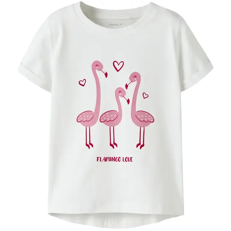 T-shirt Vix (bright white flamingo love)