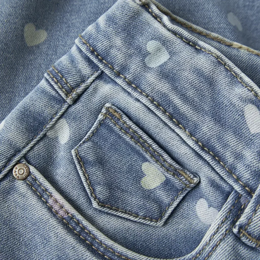 Jeans MOM FIT Bella (medium blue denim hearts)