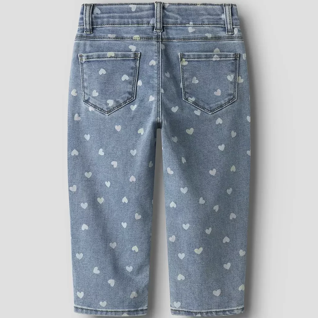 Jeans MOM FIT Bella (medium blue denim hearts)