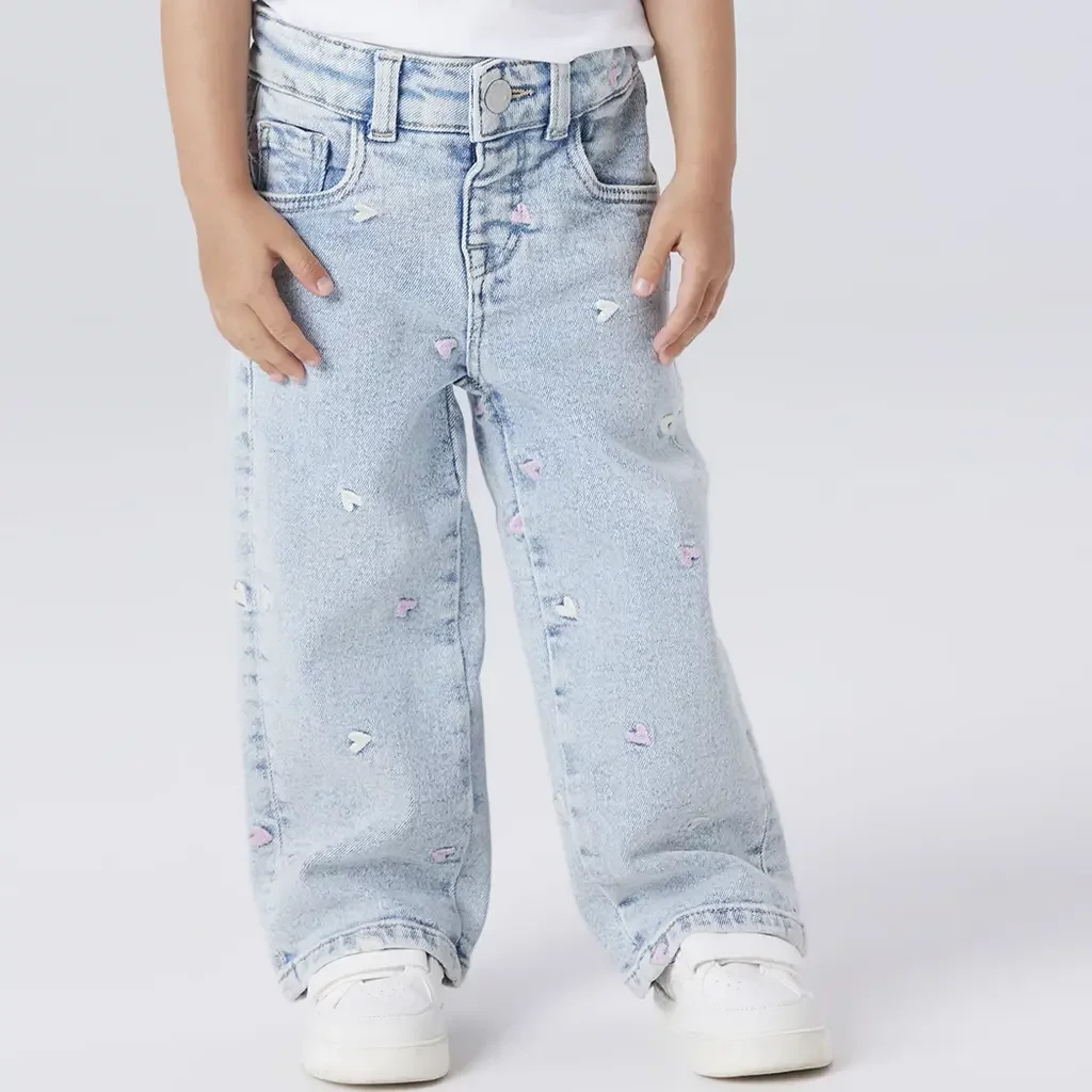 Jeans WIDE LEG Rose (light blue bleached denim)