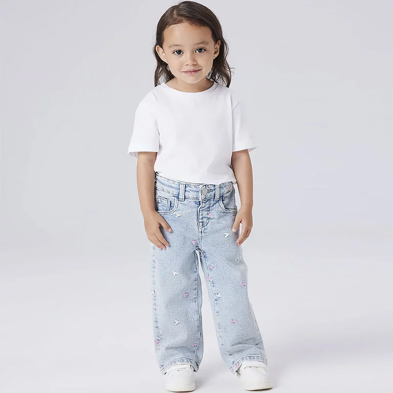 Jeans WIDE LEG Rose (light blue bleached denim)