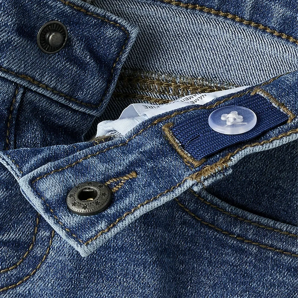 Korte broek MOM FIT twill Rose (medium blue denim)