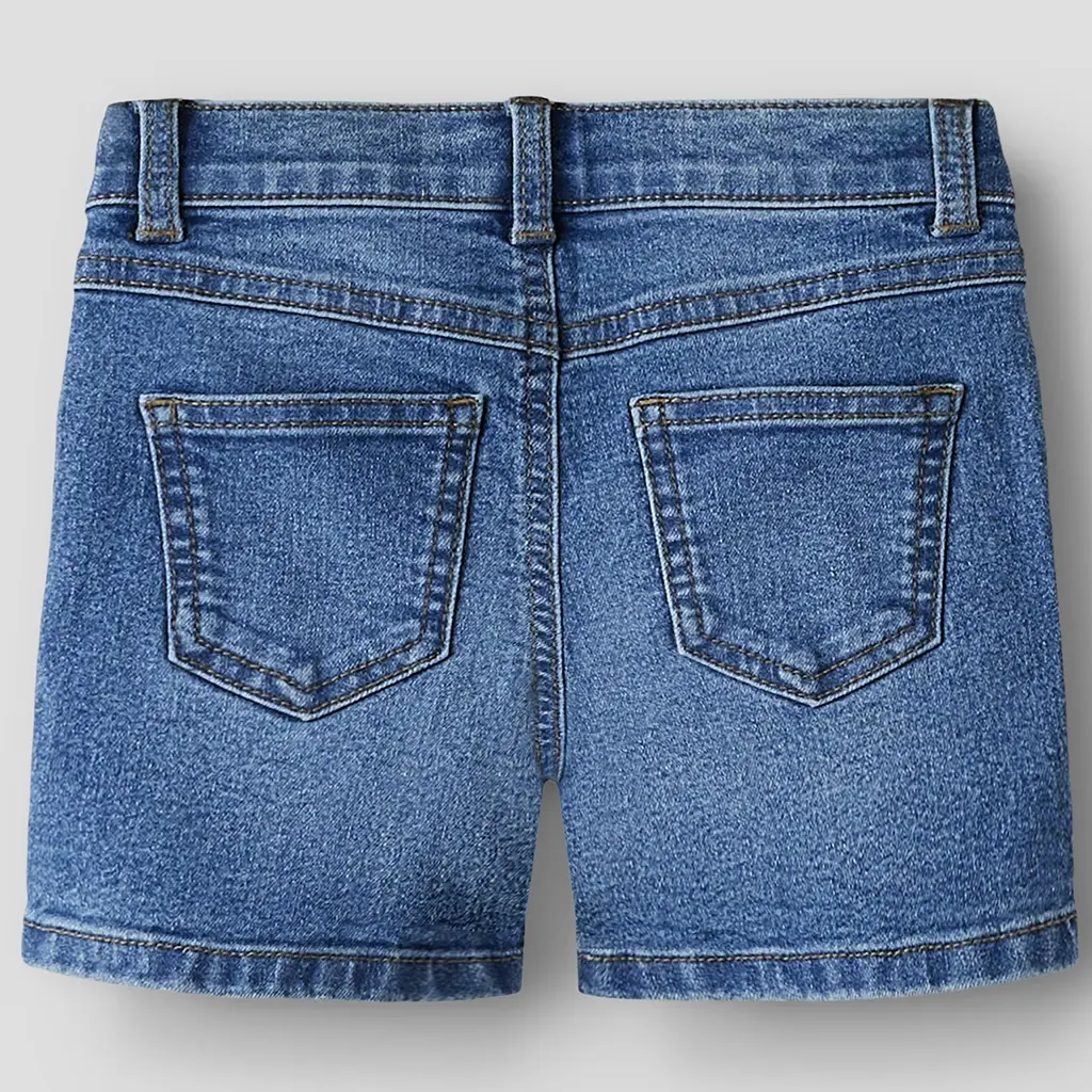 Korte broek MOM FIT twill Rose (medium blue denim)