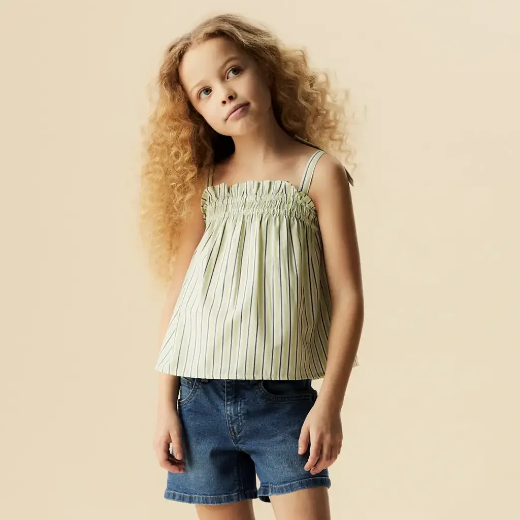 Korte broek WIDE LEG Rose (medium blue denim)