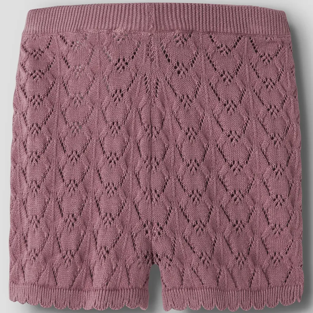 Gebreid kort broekje (mesa rose)