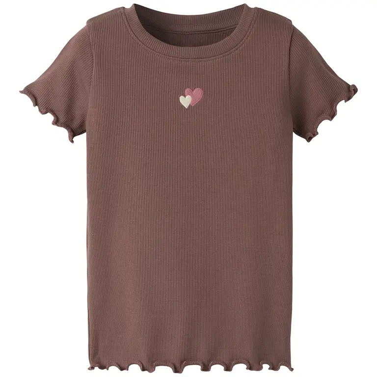 T-shirt rib Hanilia (marron)