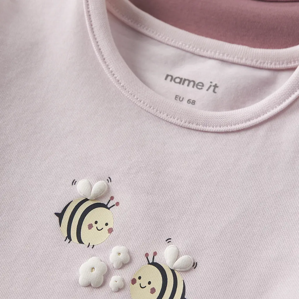 Twee t-shirts Vubie (mesa rose/cradle pink)