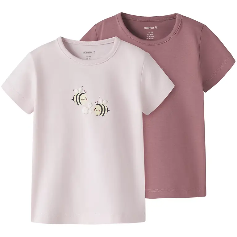 Twee longsleeves Vubie (mesa rose/cradle pink)