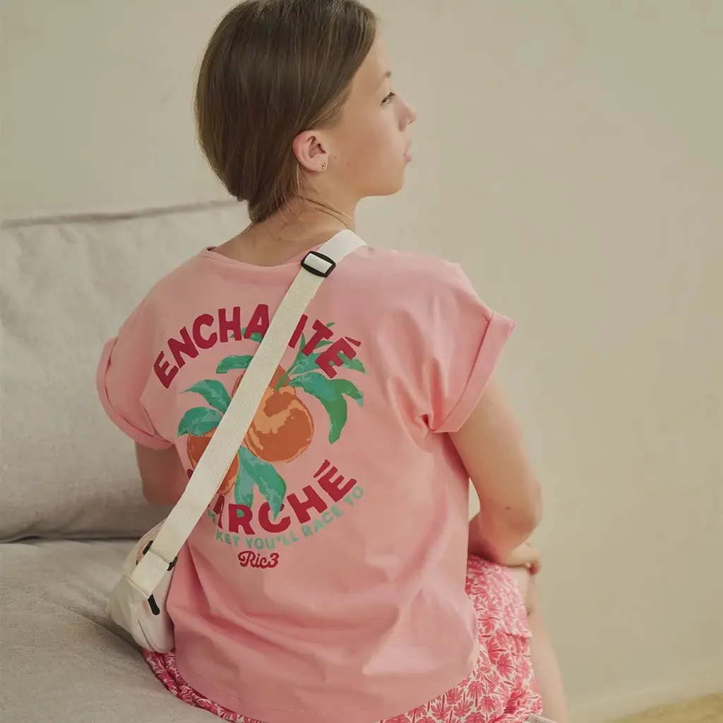 T-shirt Kasis backprint (peach blossom)