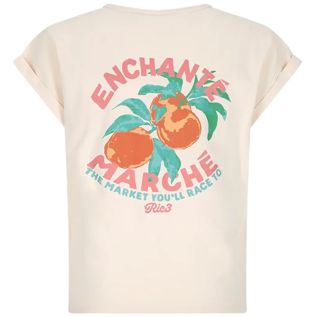 T-shirt Kasis backprint (pearled ivory)