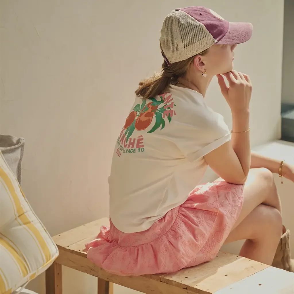 T-shirt Kasis backprint (pearled ivory)