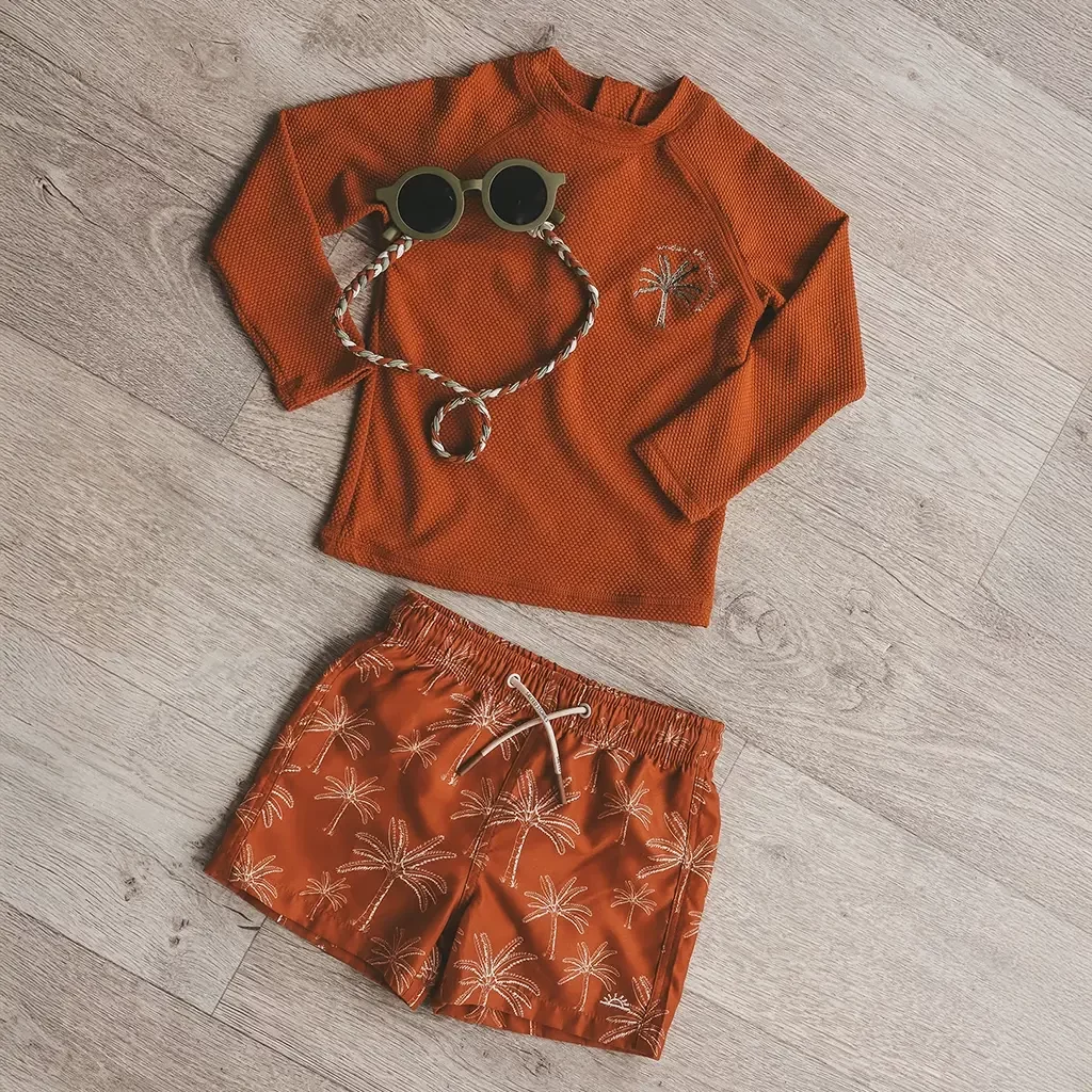 Zwemshirt Solid (bombay brown)