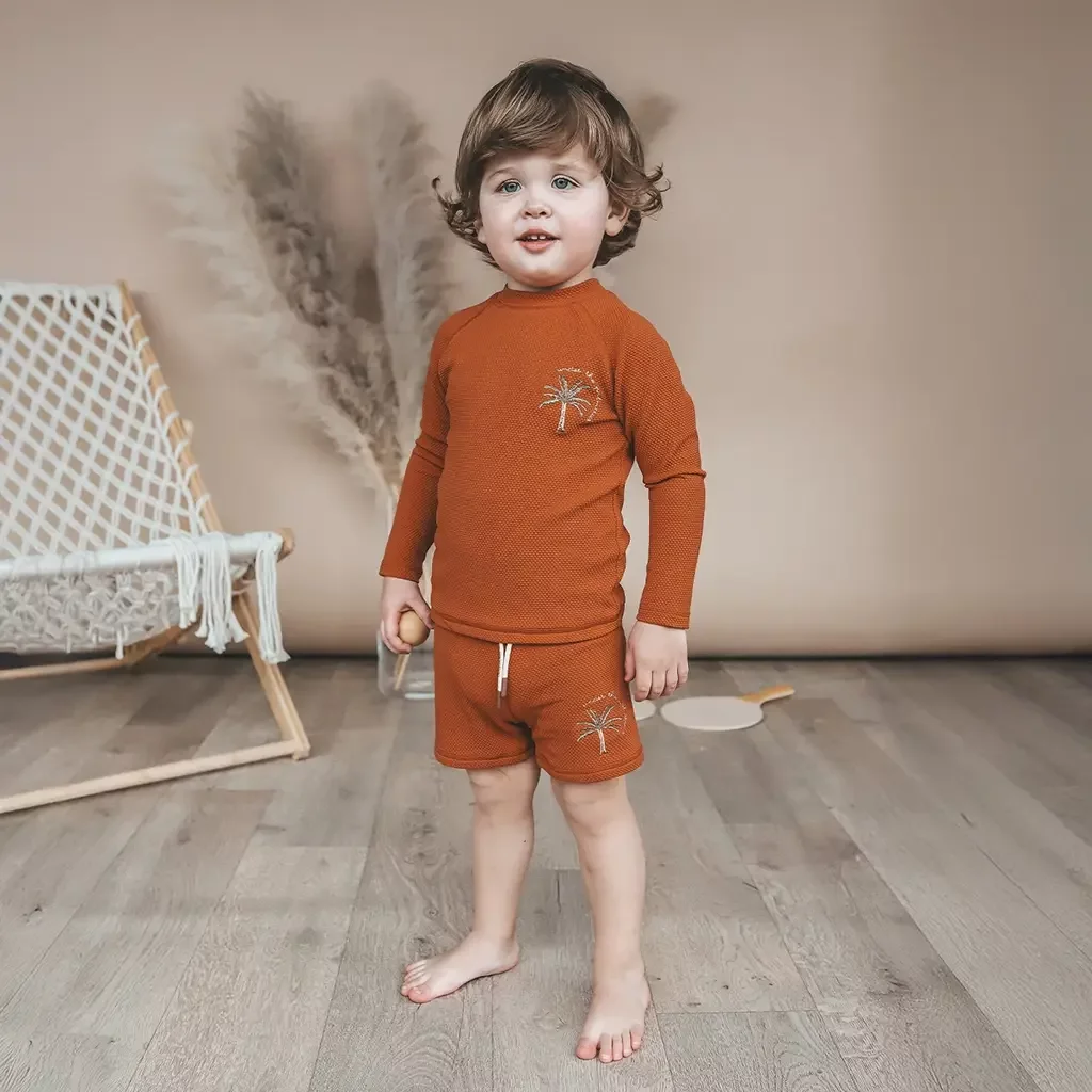 Zwemshirt Solid (bombay brown)