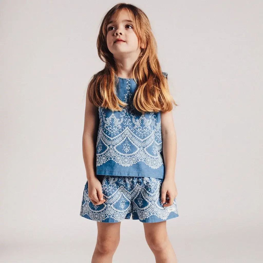 Kort broekje Ize (blue denim)