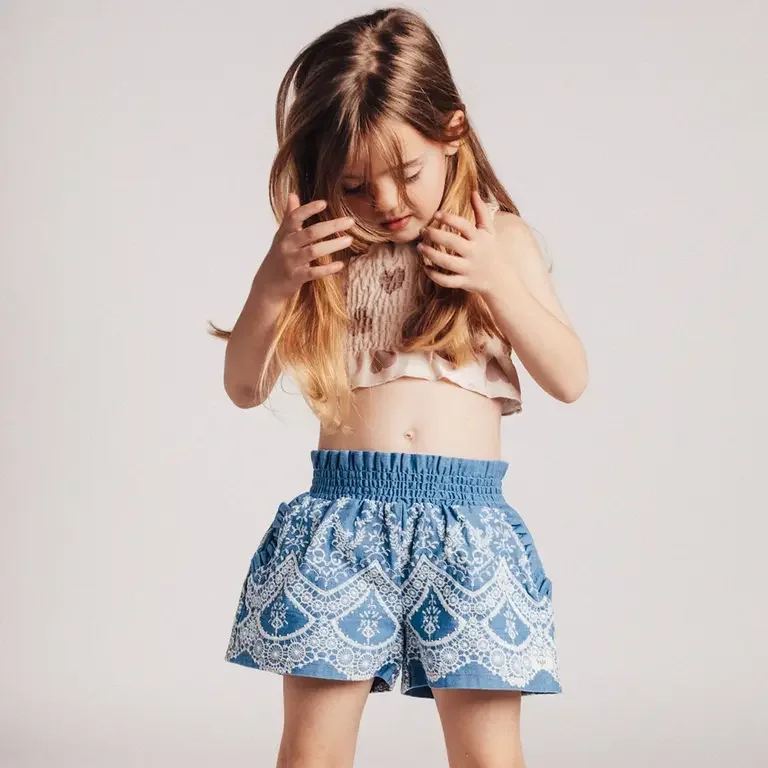 Kort broekje Ize (blue denim)