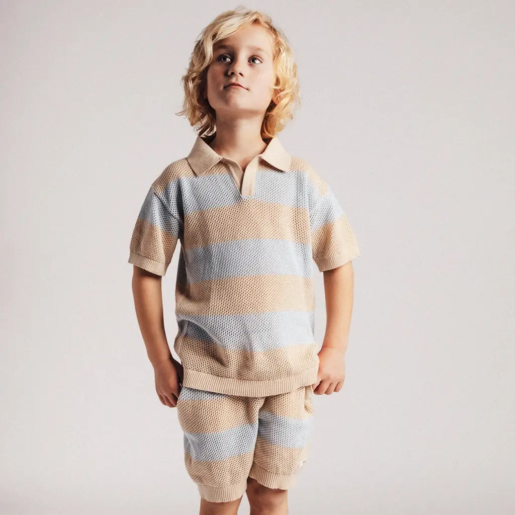 Gehaakte korte broek Seth (blue steel)