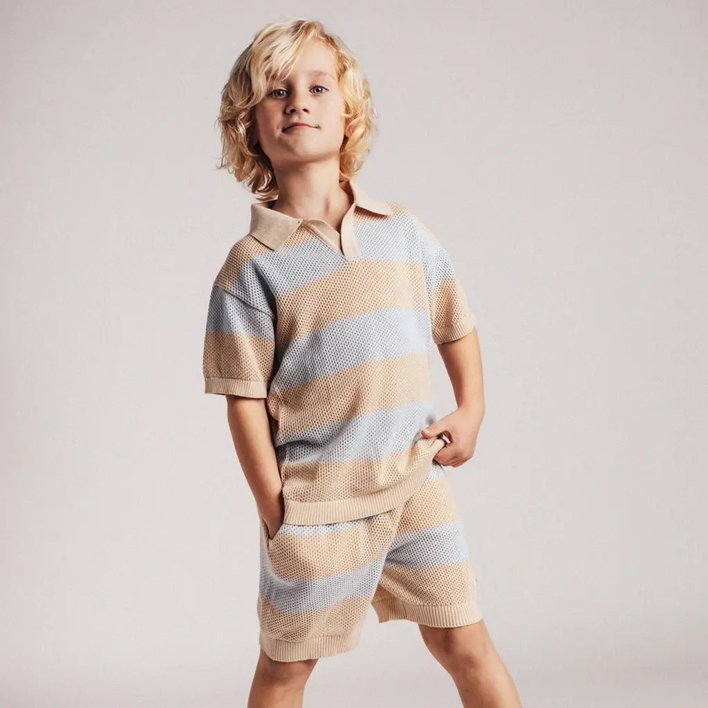 Gehaakte korte broek Seth (blue steel)