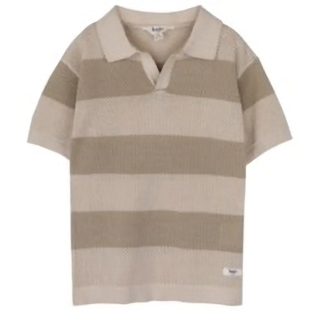 Gehaakte polo t-shirt Sev (taupe)