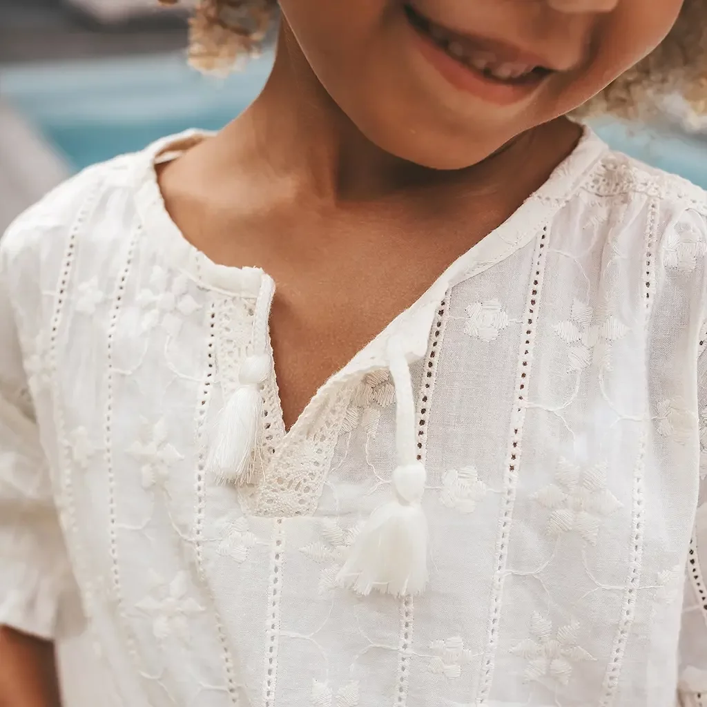 Jurk Schiffly (antique white)