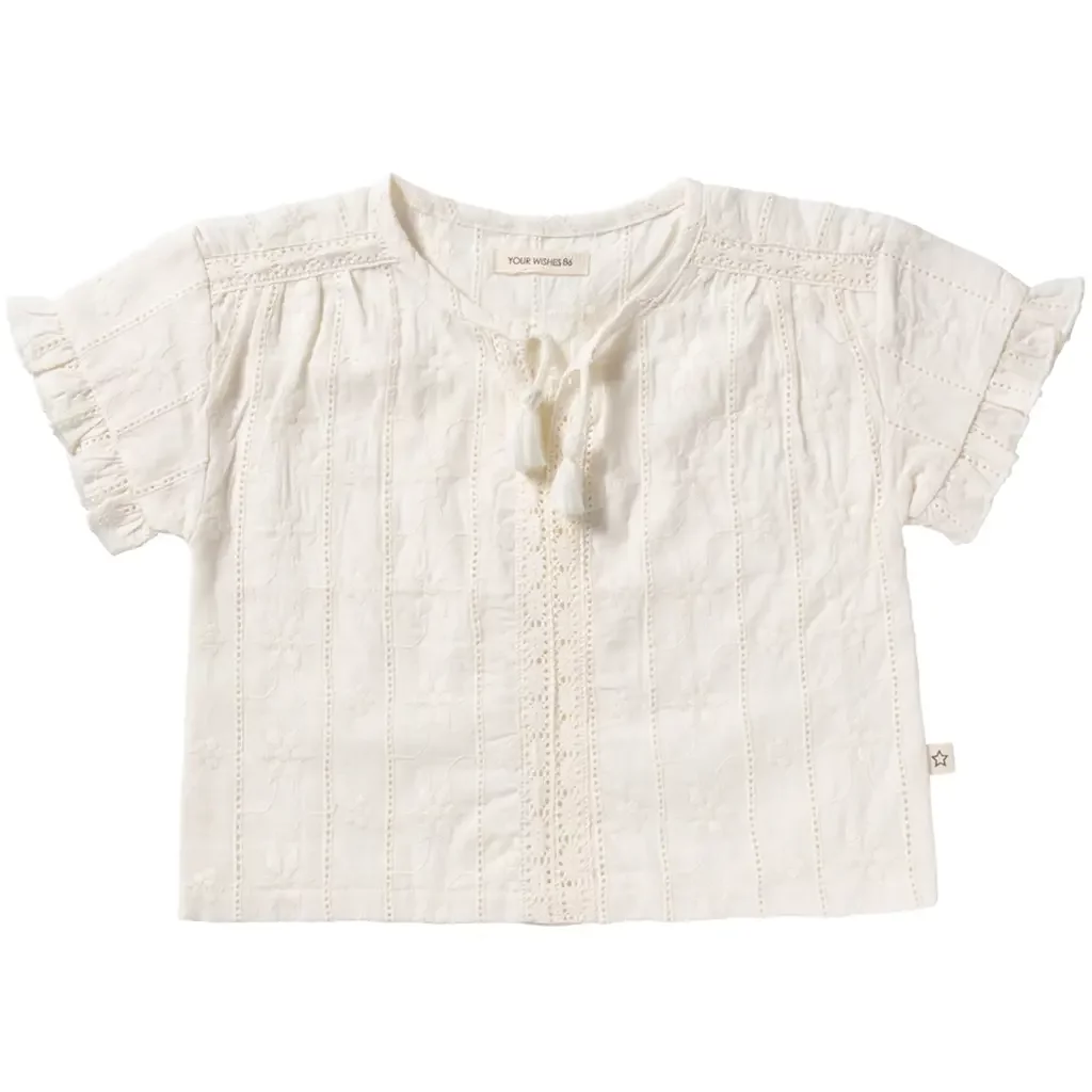 T-shirt blouse Schiffly (antique white)