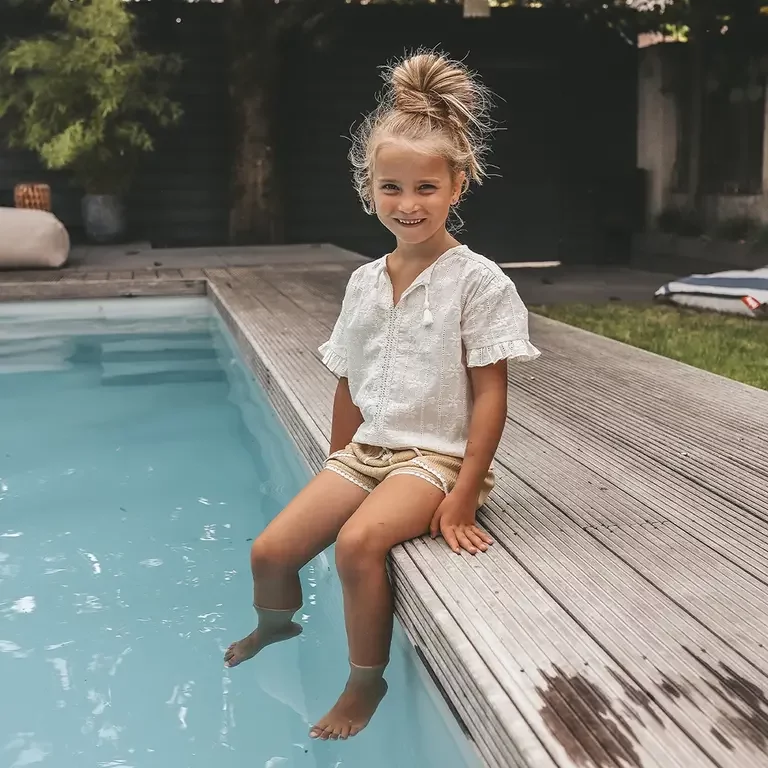 T-shirt blouse Schiffly (antique white)