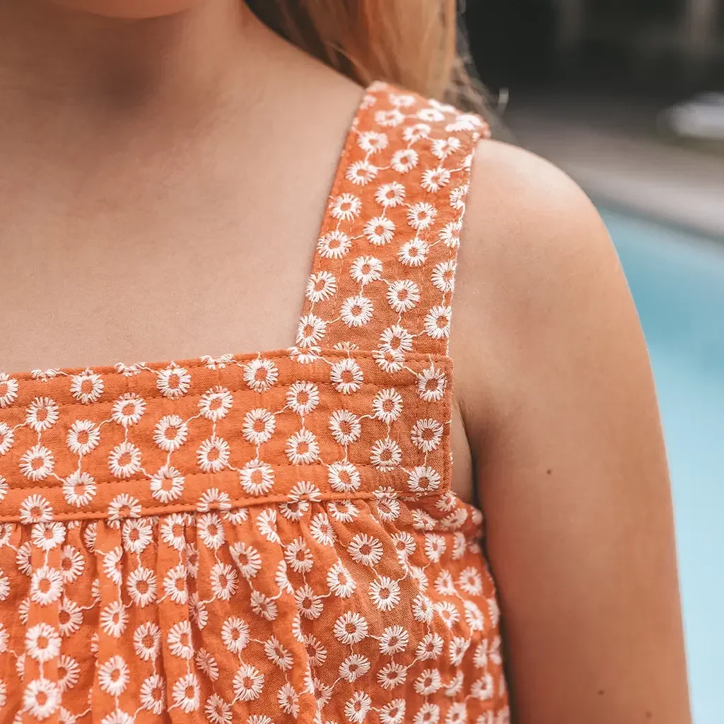 Top Broderie (coral)