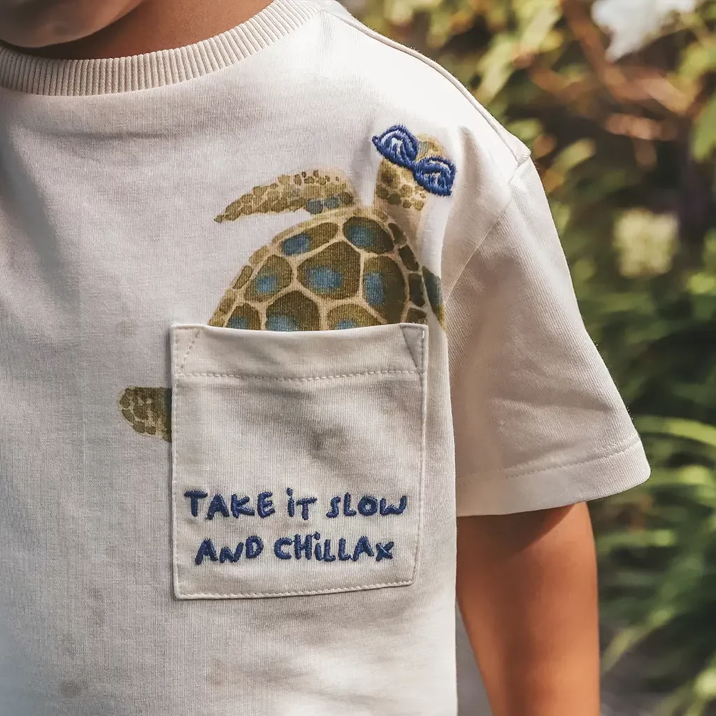 T-shirt Take It Slow (antique white)