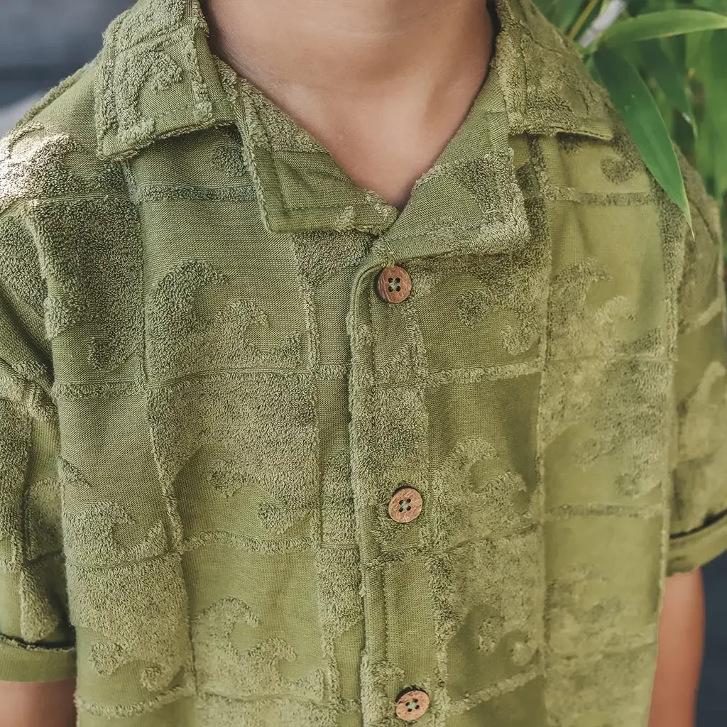 T-shirt overhemd Wave (iguana)