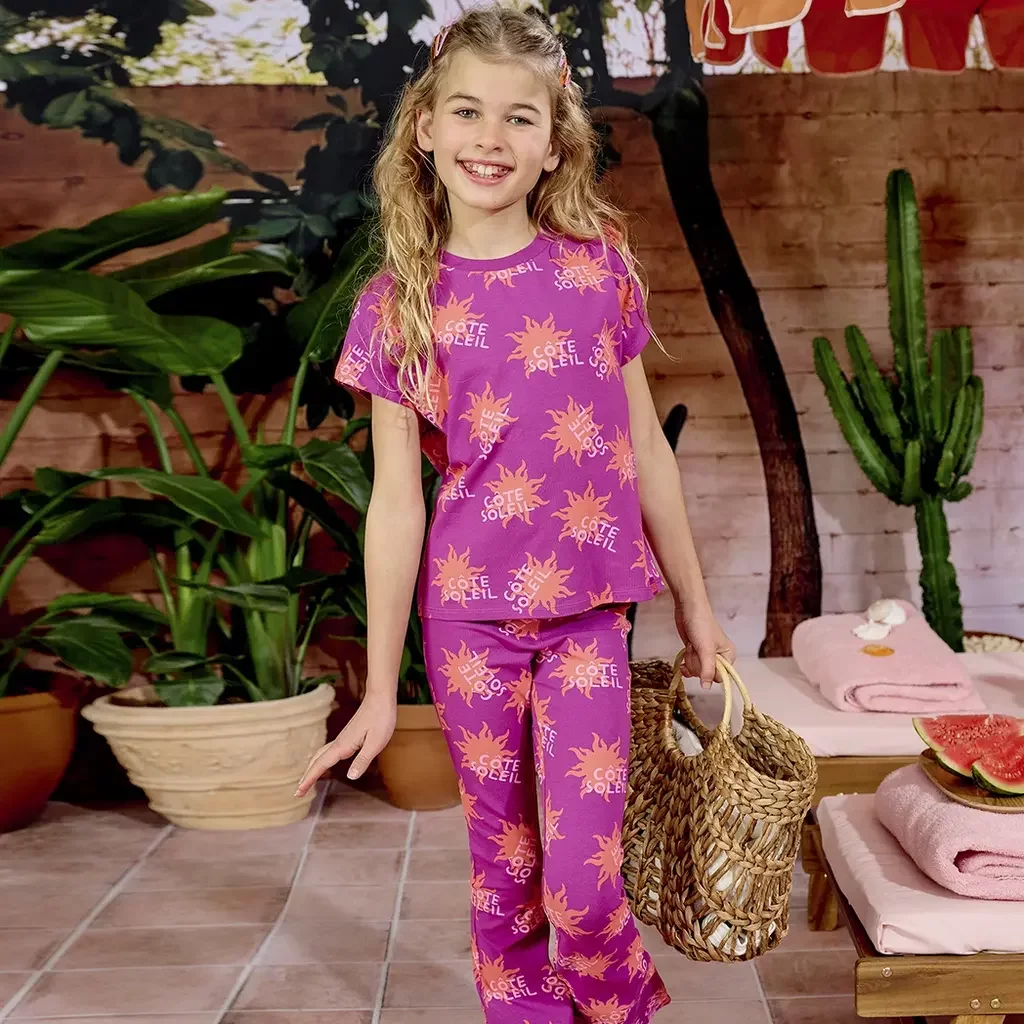 Broek FLARED Amani (foxy violet)