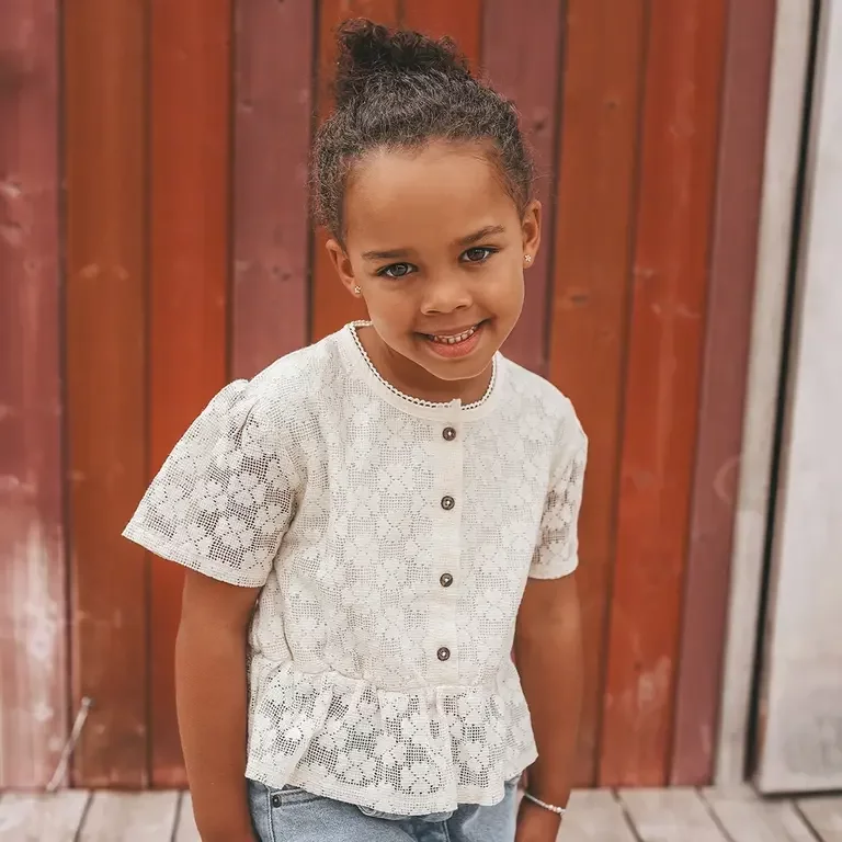 T-shirt Floral lace (white swan)