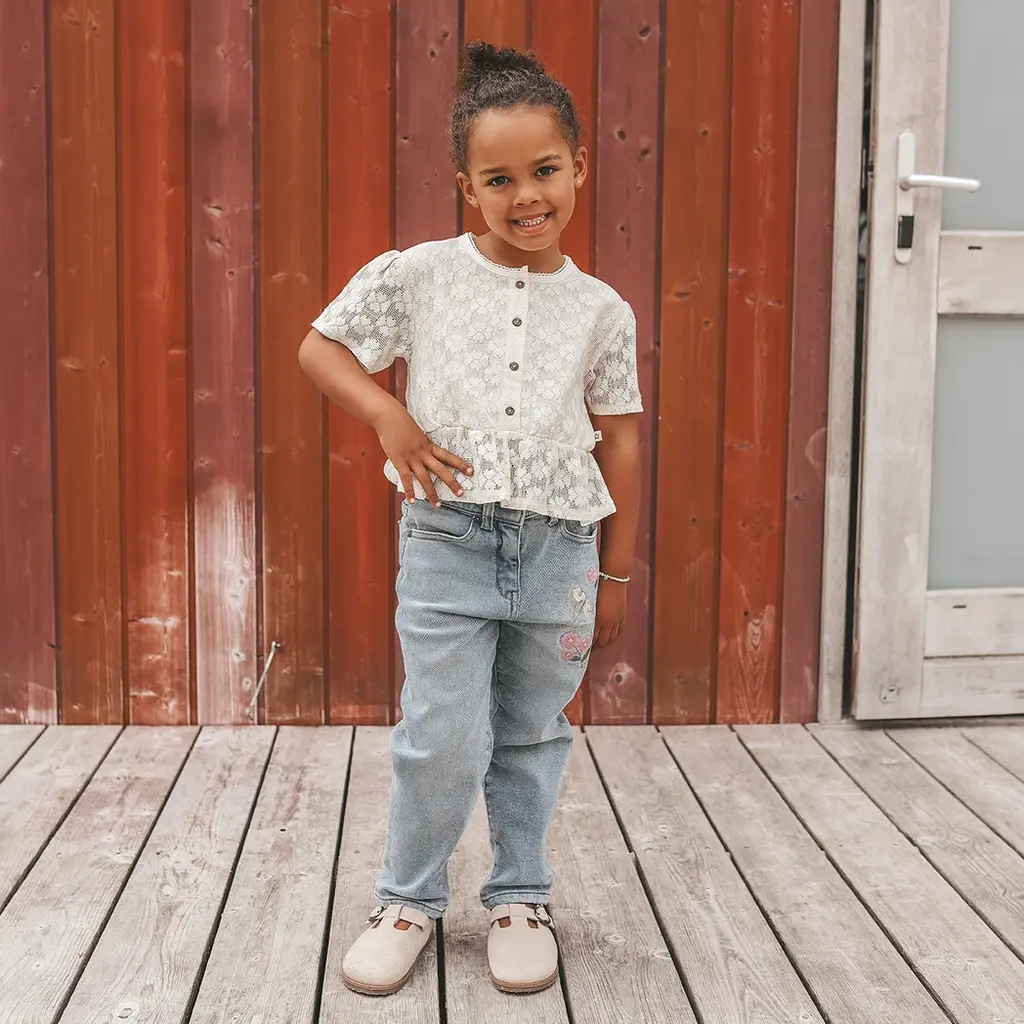 T-shirt Floral lace (white swan)