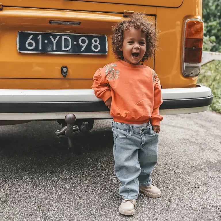 Trui Floral oversized (burnt sienna)