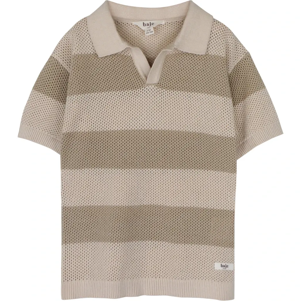 Gehaakte polo t-shirt Sev (taupe)
