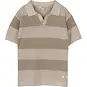 Baje Studio Gehaakte polo t-shirt Sev (taupe)